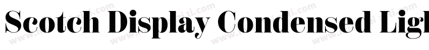 Scotch Display Condensed Light字体转换